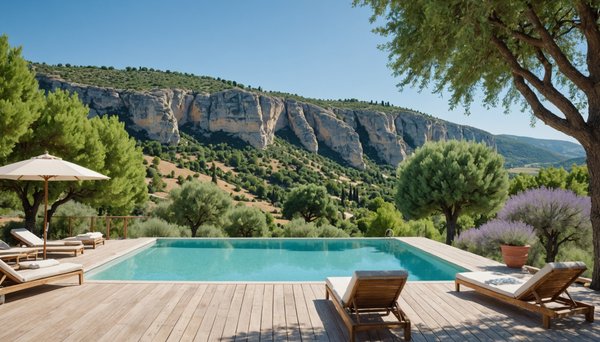 Où trouver une piscine agréable pour un séjour près de vallon pont d'arc ?